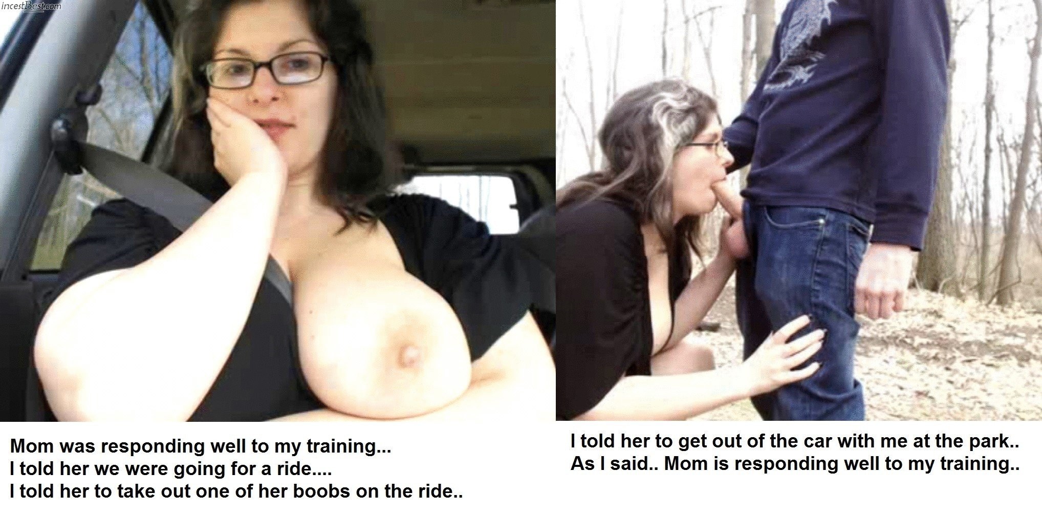 Mom blackmailed sex son