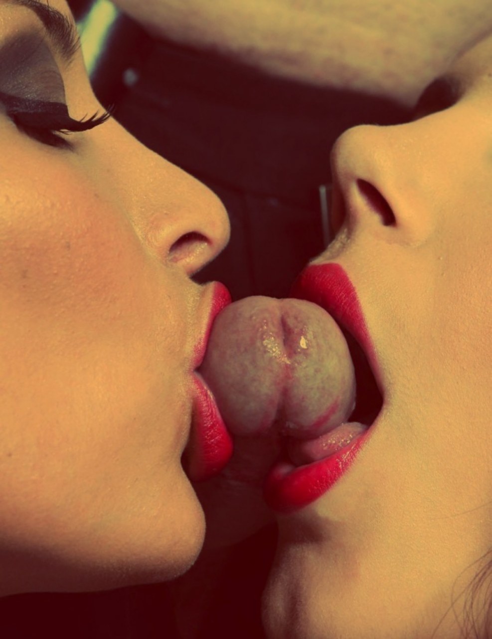 Tongue kissing porn gifs