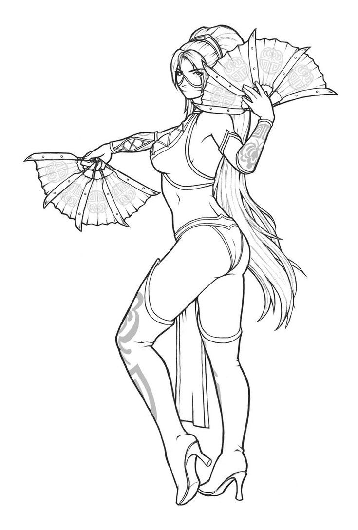 Coloring pages Mortal Kitan Combat Combat