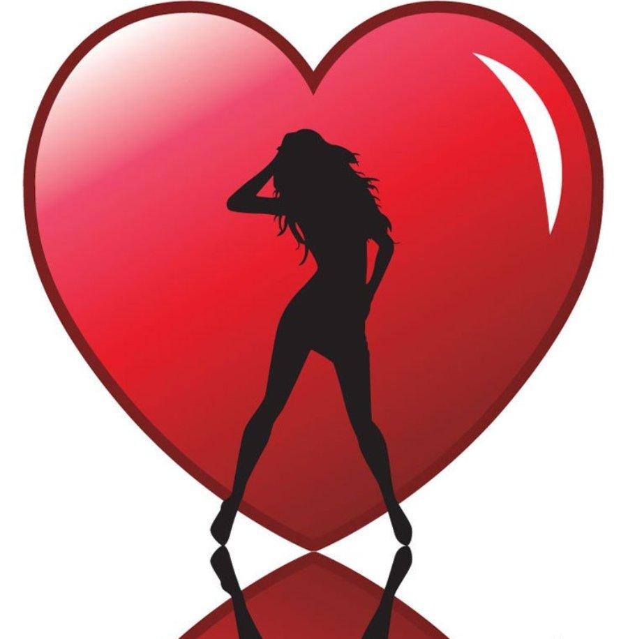 The silhouette of the girl