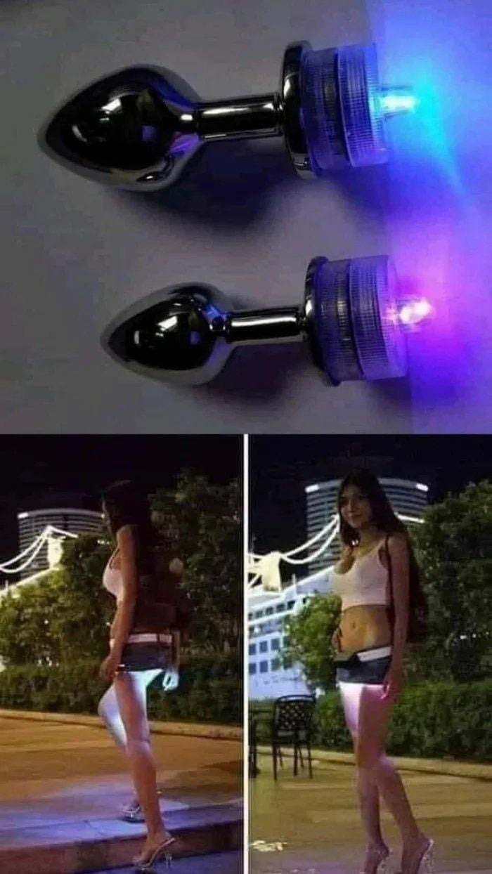 Anal plug with LED
