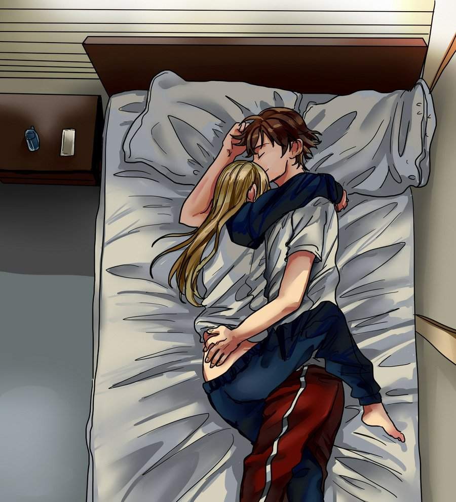 ANIME A couple in bed