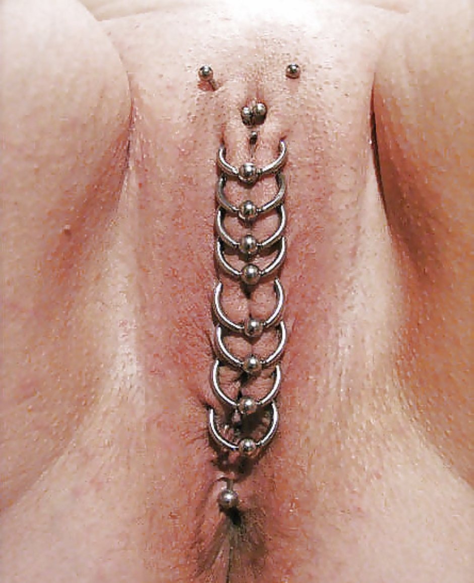 Extreme female piercing