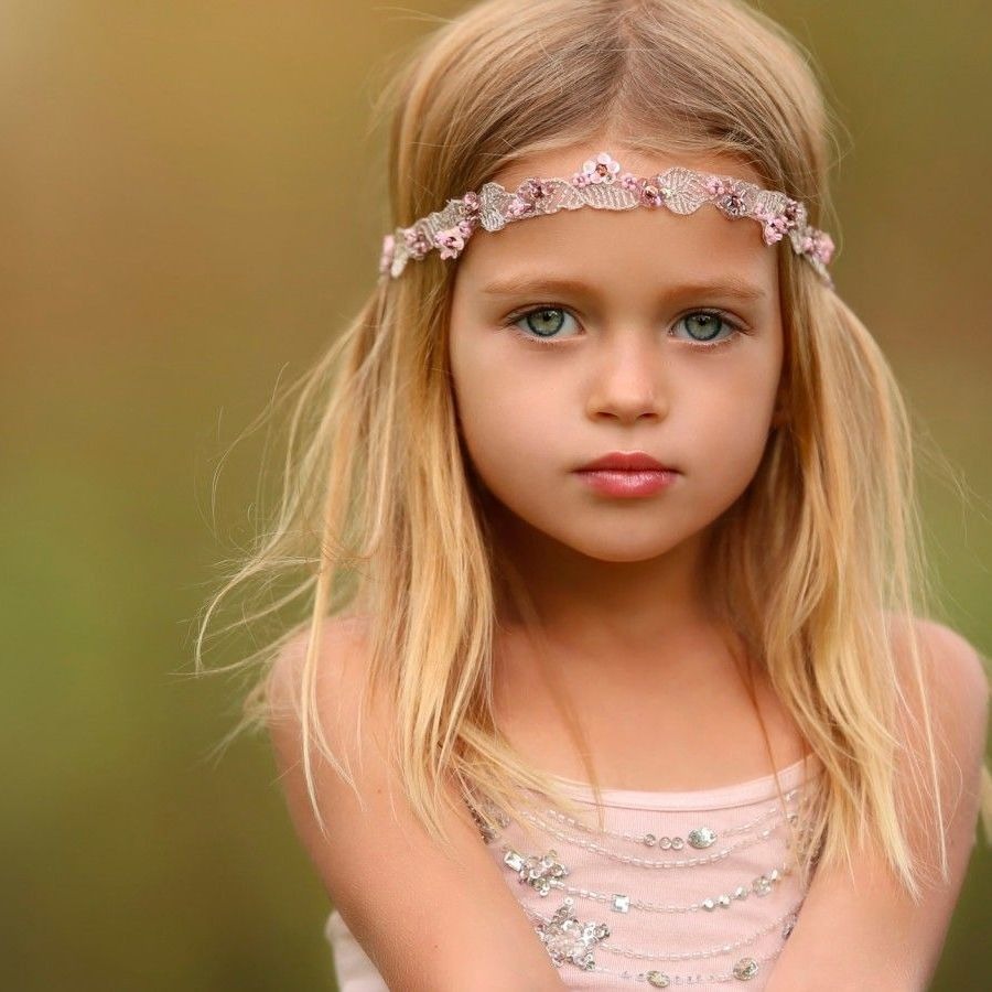 A small fair -haired girl