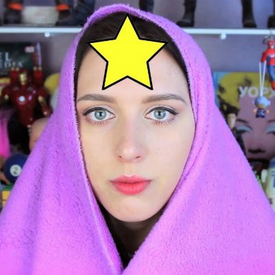 Katya Clam in a hat with a pimp