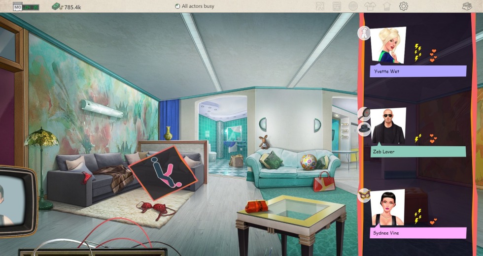 Browser game about webcam models