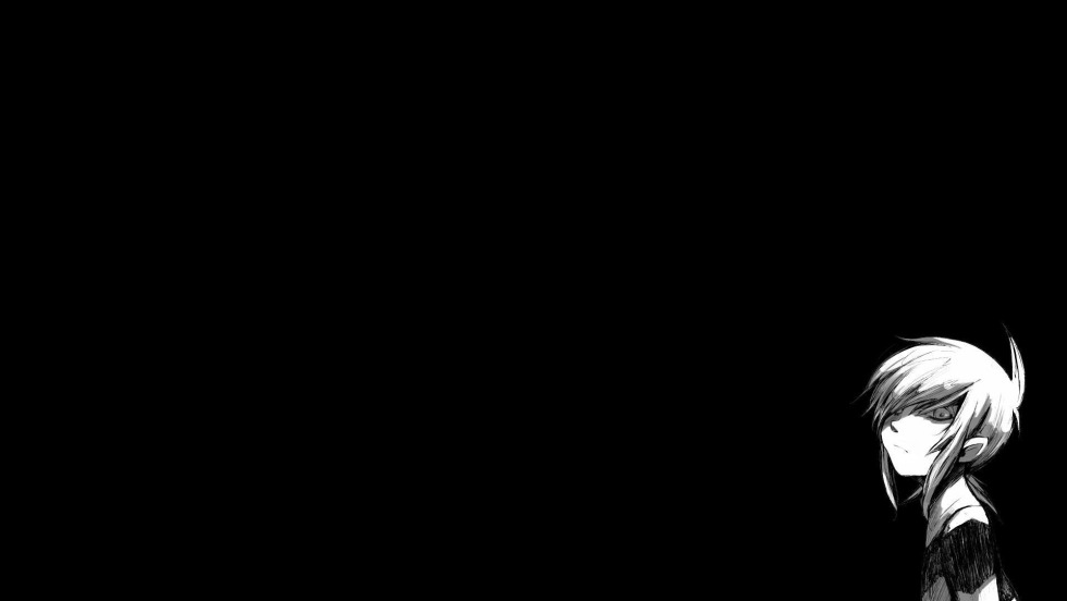 Anime wallpaper on a black background