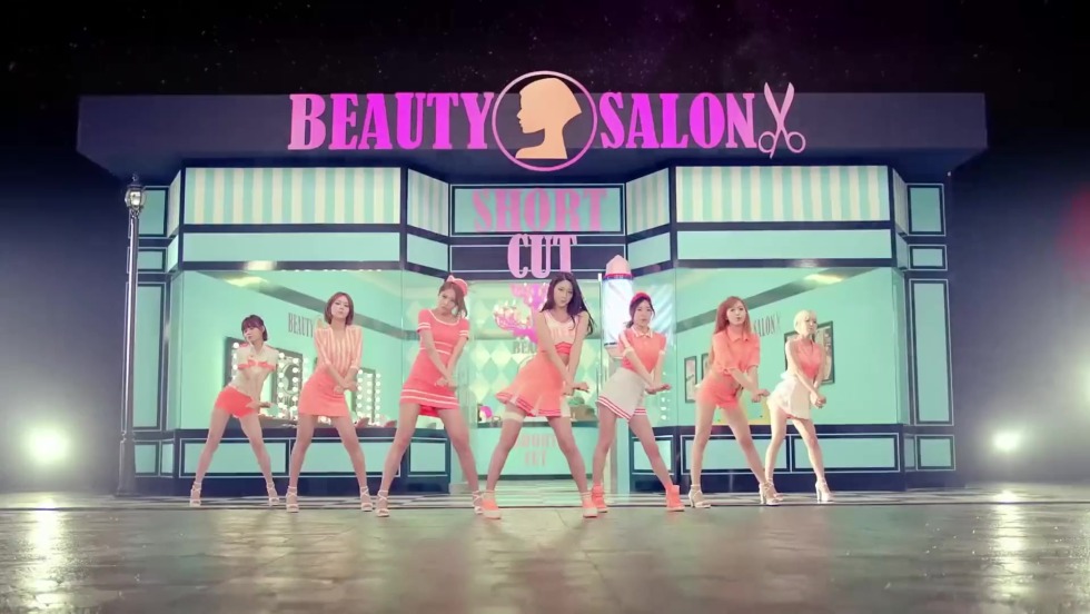 Bambino Korea group in a skirt