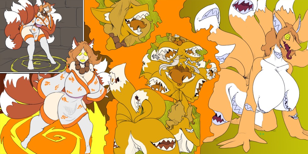 Hentai 3D three Futanari