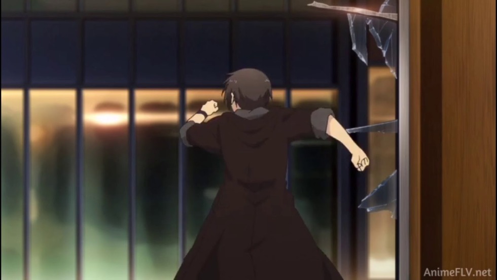 Charlotte anime otosaka jumps from the roof