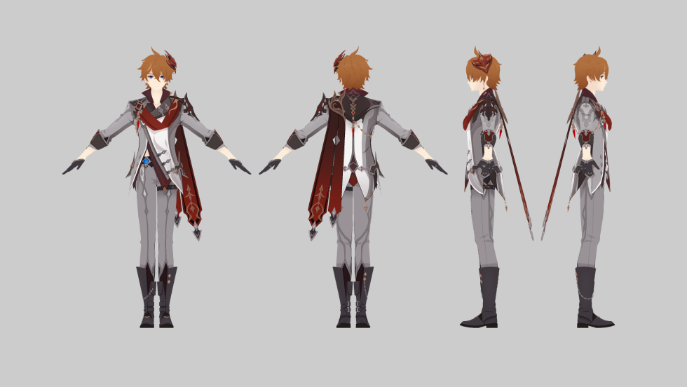 Tartalya Genshin from behind