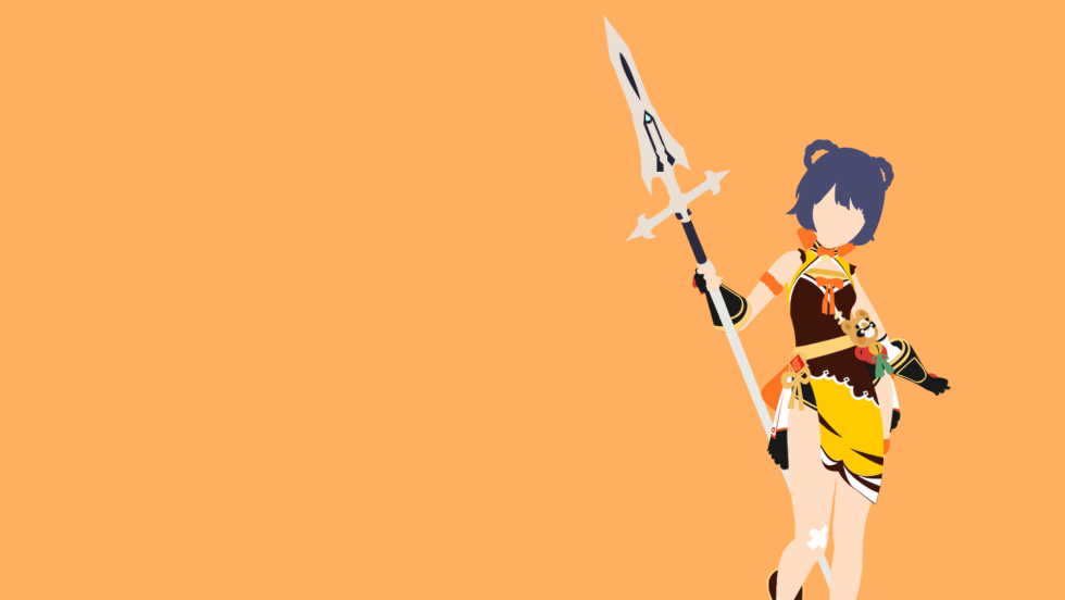 Minimalistic wallpapers of Genshin