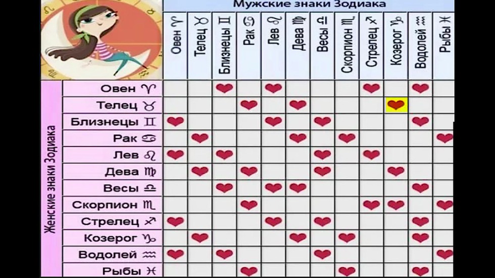 Compatibility by zodiac signs