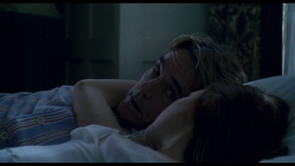 Dominic Swayne and Jeremy Irons kiss