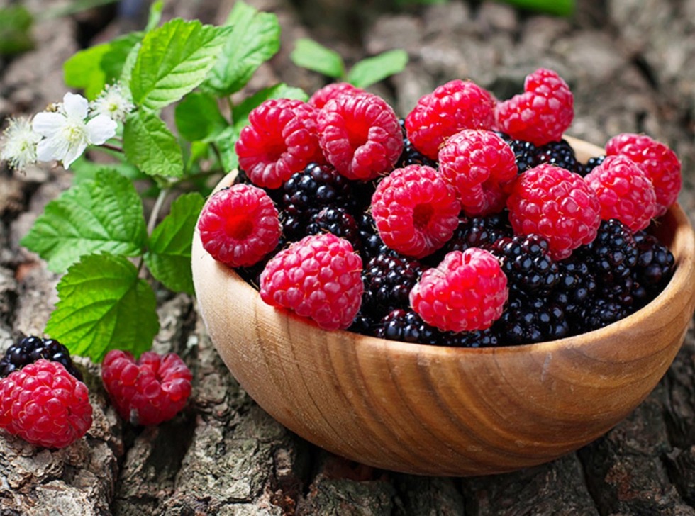 Raspberry and blackberry