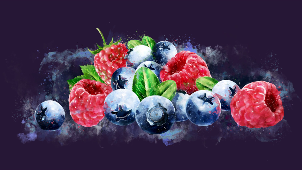 Emblems of berry drinks