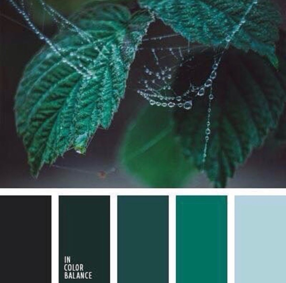 Dark emerald palette