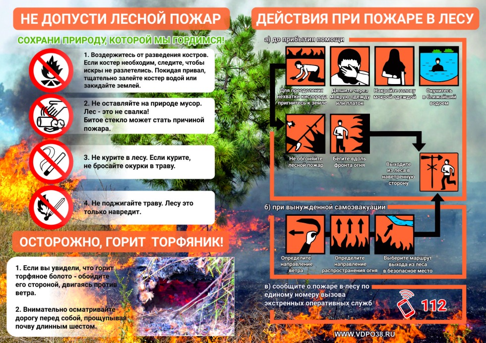 Memo on compliance with fire safety rules in the forest