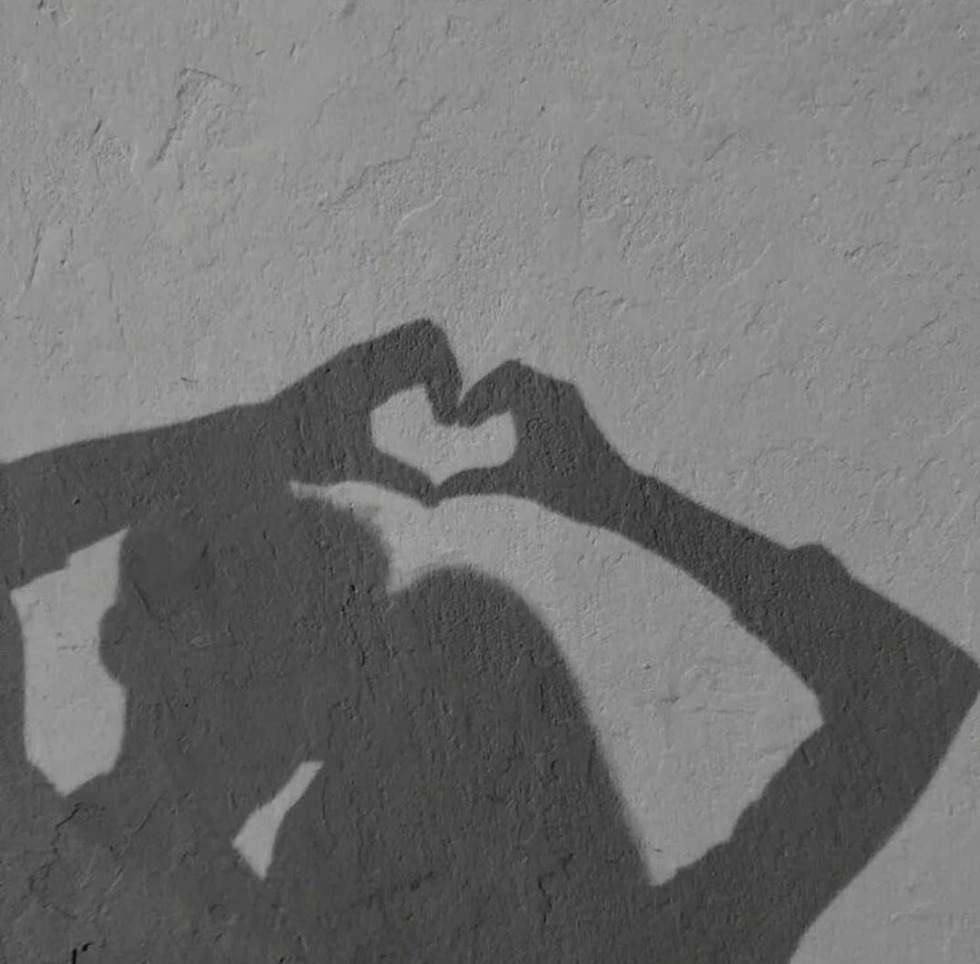 The shadow of a guy and a girl