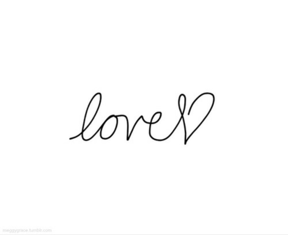 The inscription to Love Tattoo