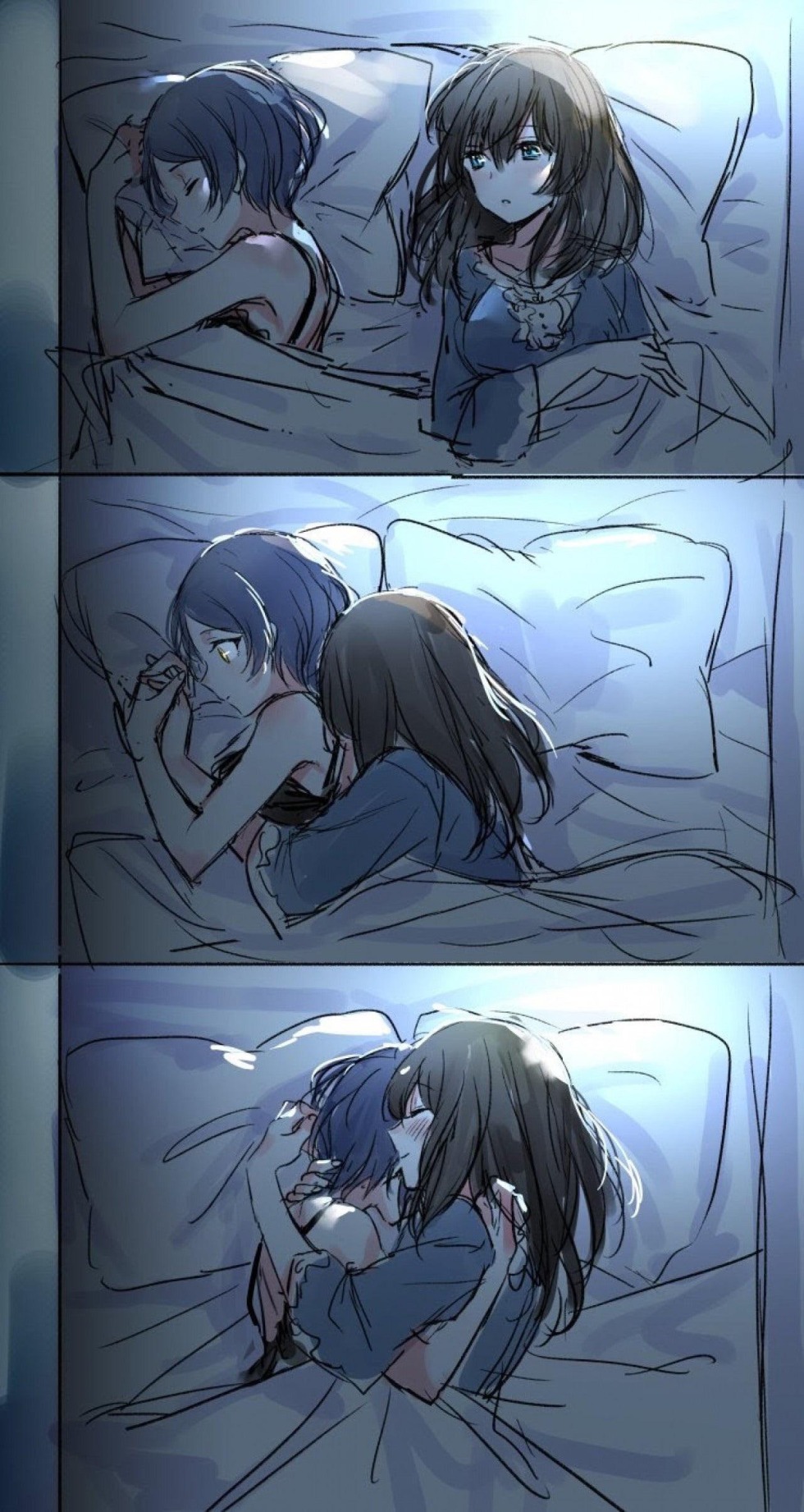 Anime Yuri in bed