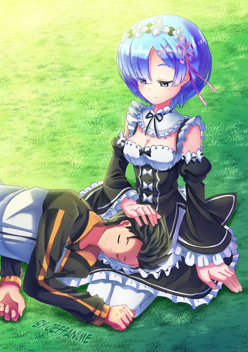 Hentai Rem and Ram Lesbian Cute Little Tits