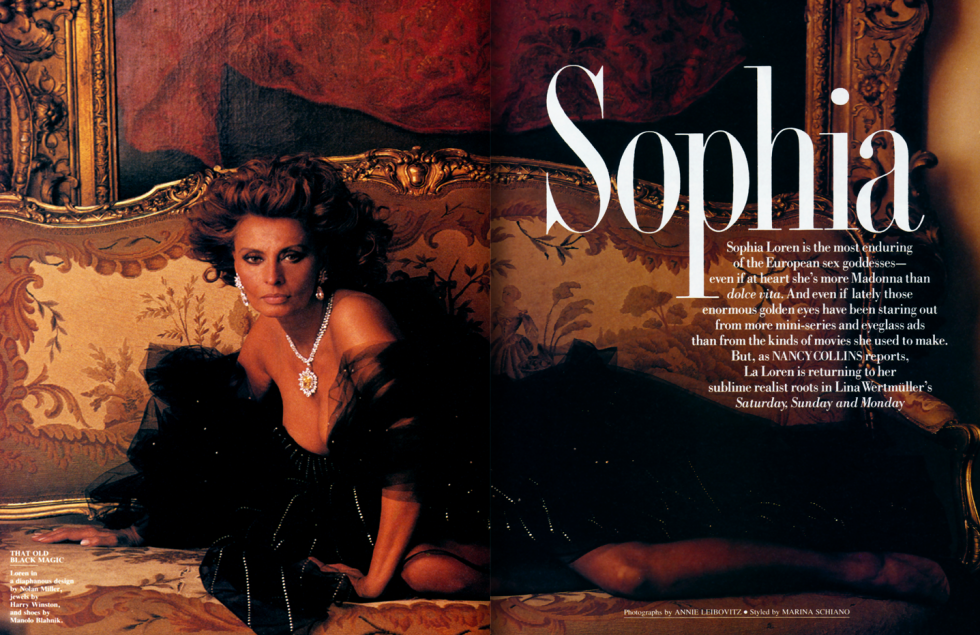 Sophie Loren on the covers of magazines