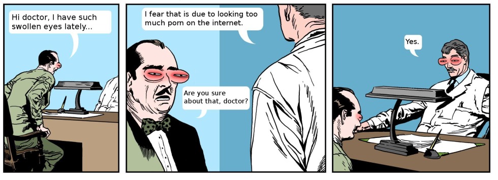 My doctor's eyes swollen