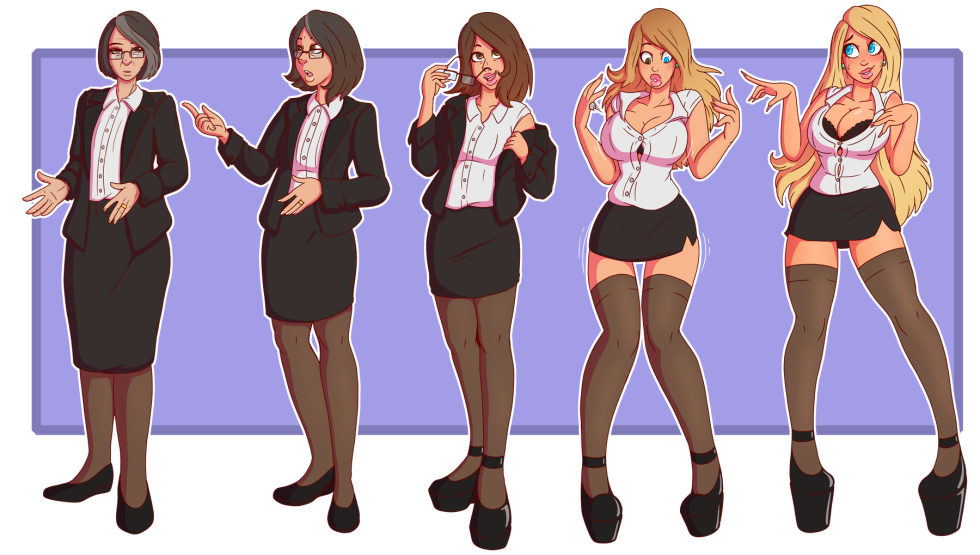 3d characters in full height