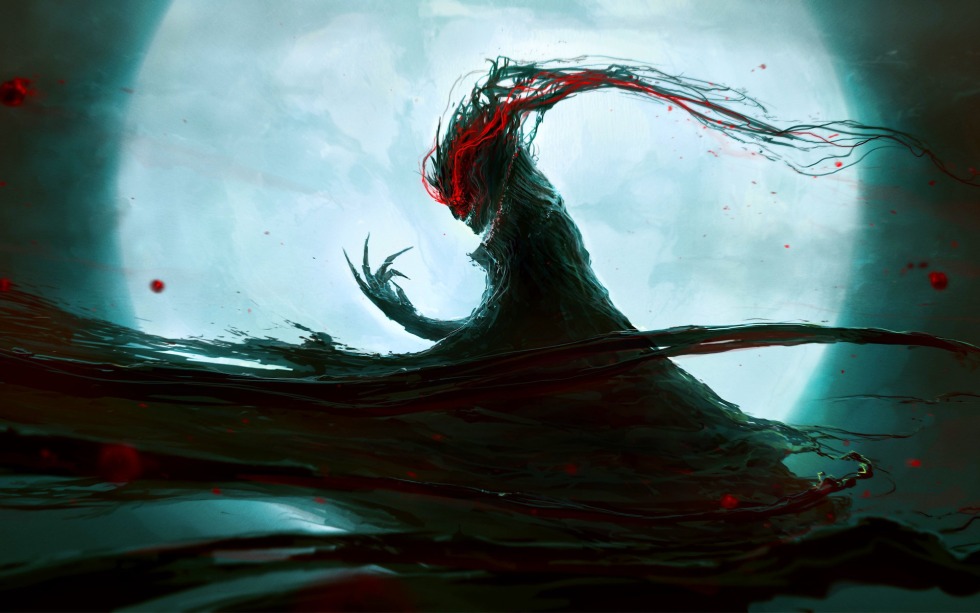 Gigantic monsters fantasy art