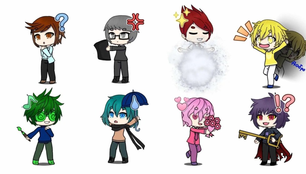 Dante 13 cards of Gacha Life