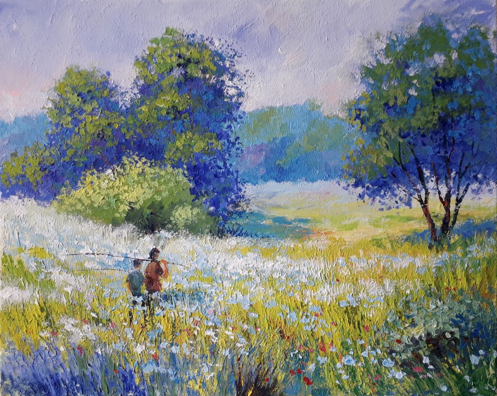 Preimpressionism Summer landscape