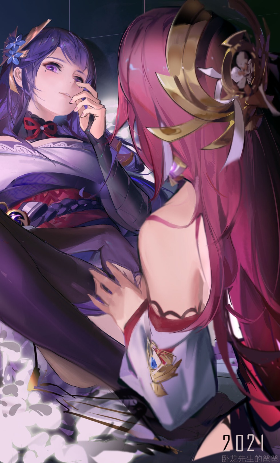 Yae Miko and Raiden Yuri