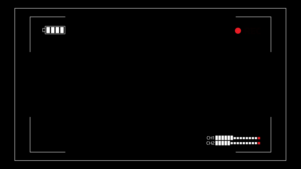 Frame of the viewfinder of the camera