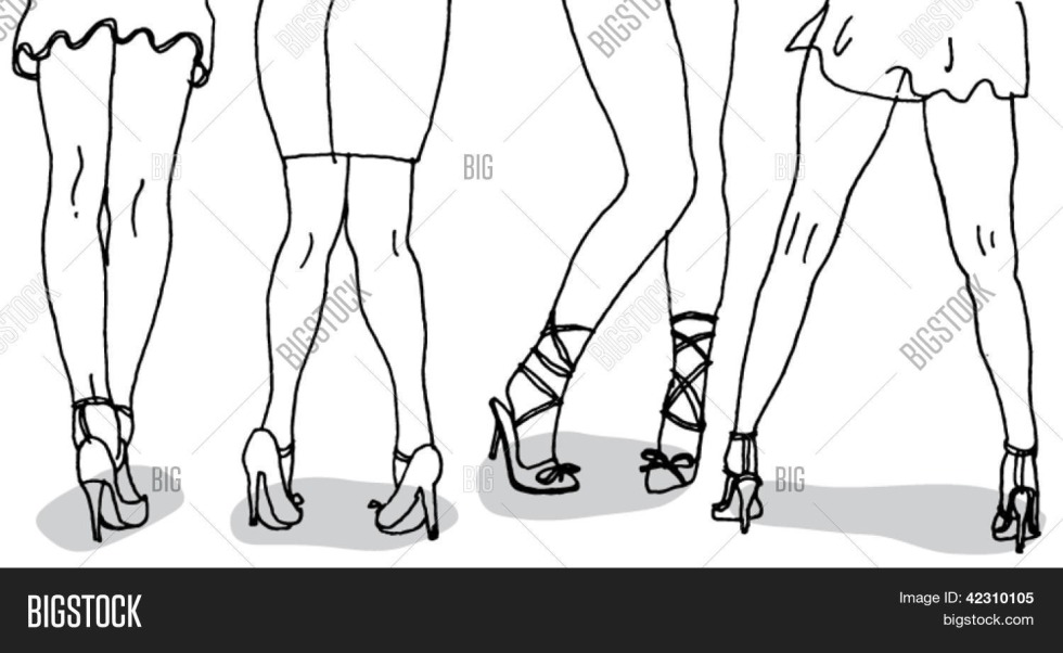 Drawing female legs