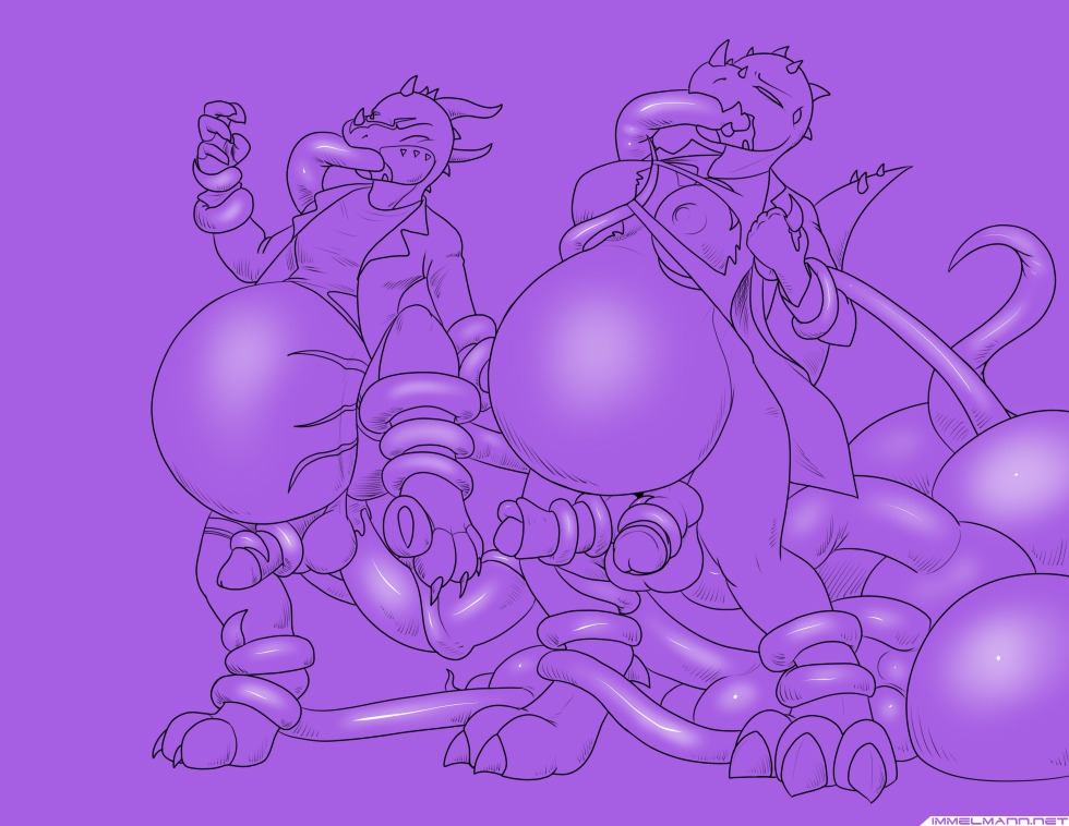 Hentai Belly Inflation Dragon Tentacles Gay Sex