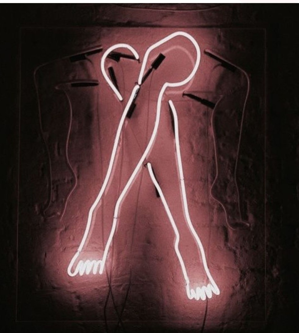 Neon sign woman