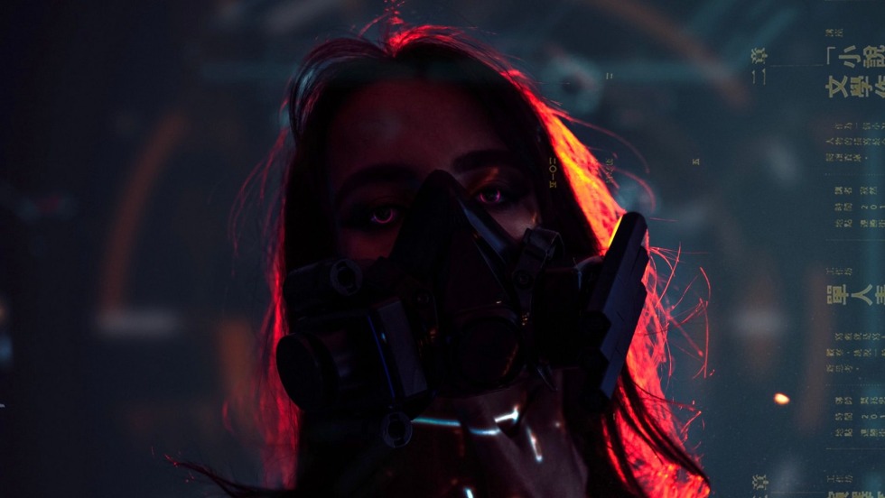 Cyberpunk 2077 Neon gas mask