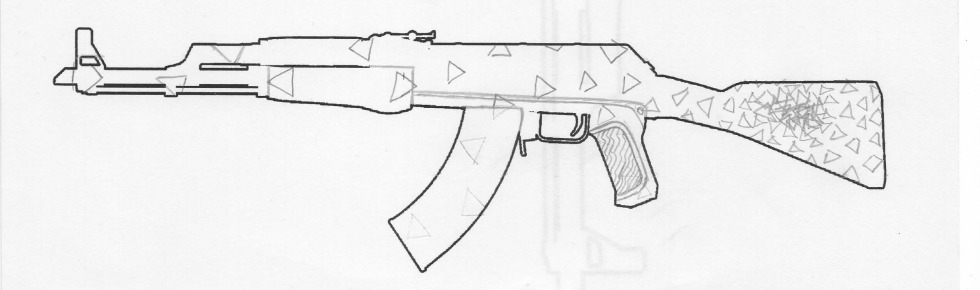 AK 47 ks go drawing