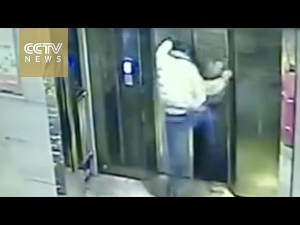 Girl in the elevator scares people