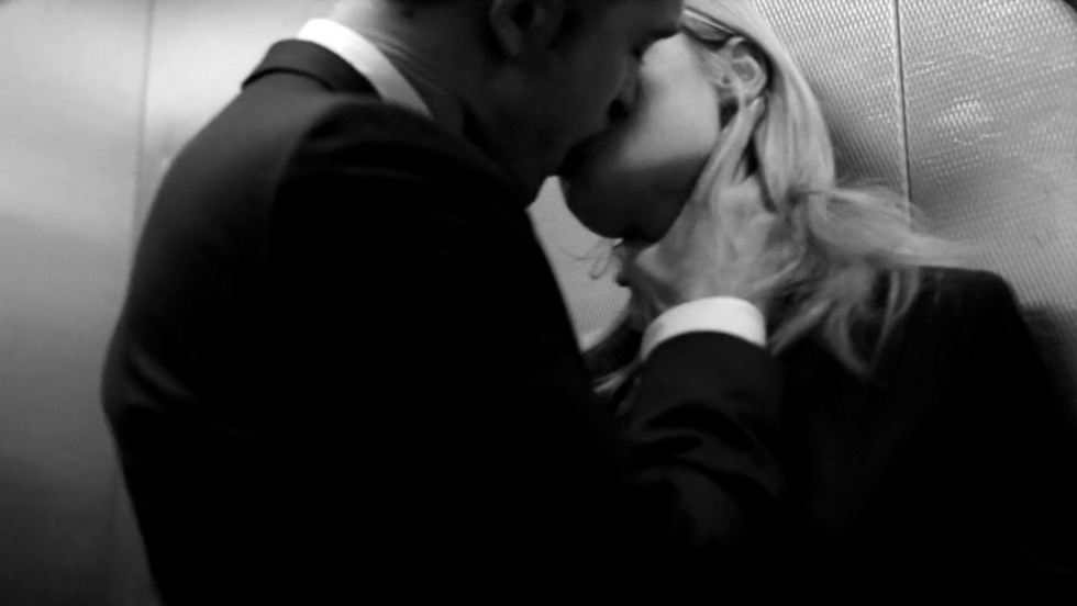 Man lies on the stairs