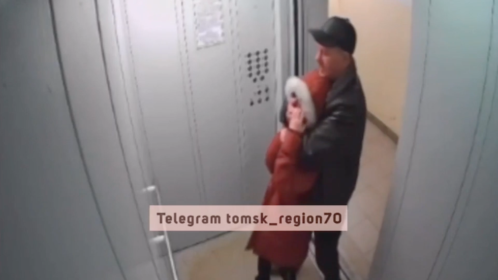 The guy is in the elevator