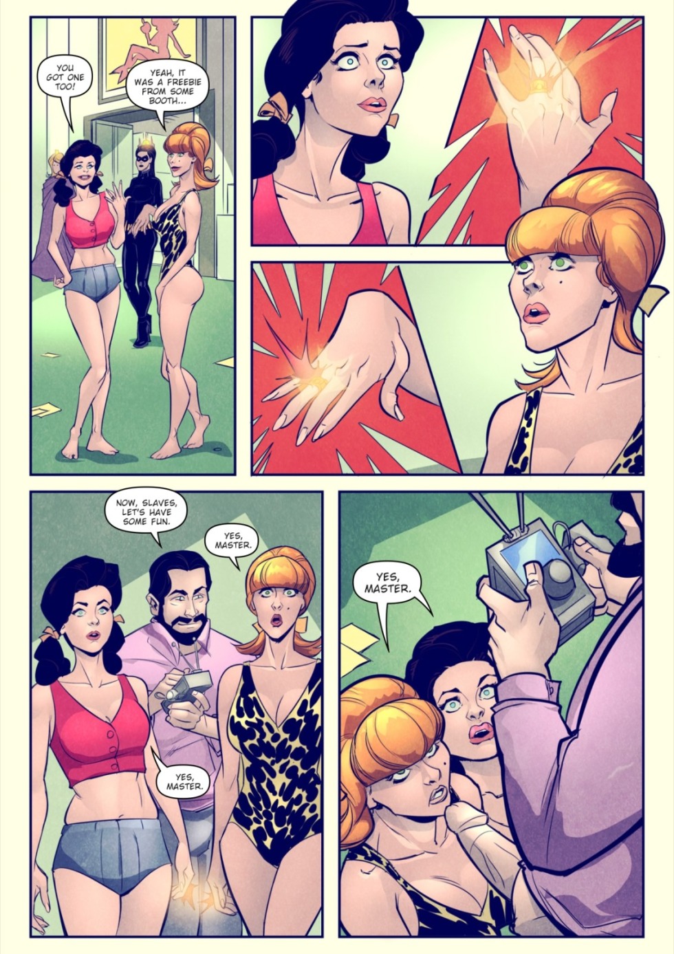 Erotic comic book control of the mind