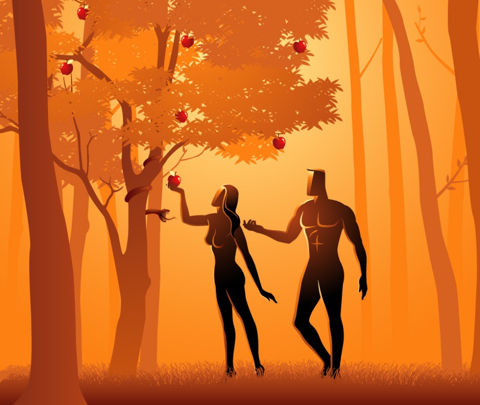 Adam and Eva Silhouette