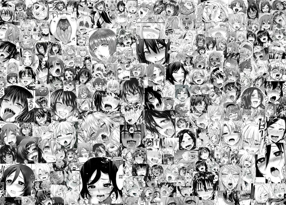 Anime ahegao collage