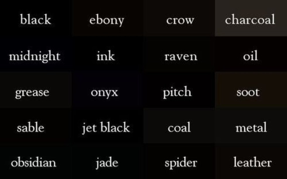 Shades of black