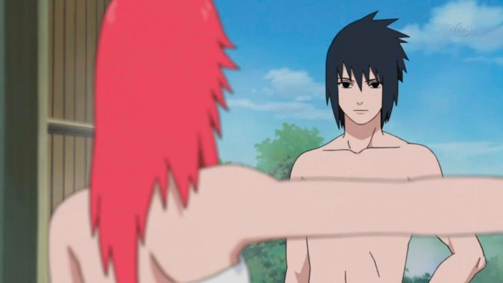Sasuke with Karin hot springs