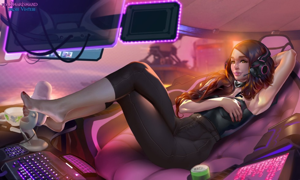 Beautiful stylish lick lips