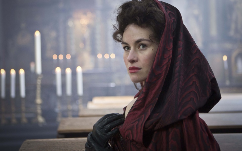 Ursula Mayes in a corset