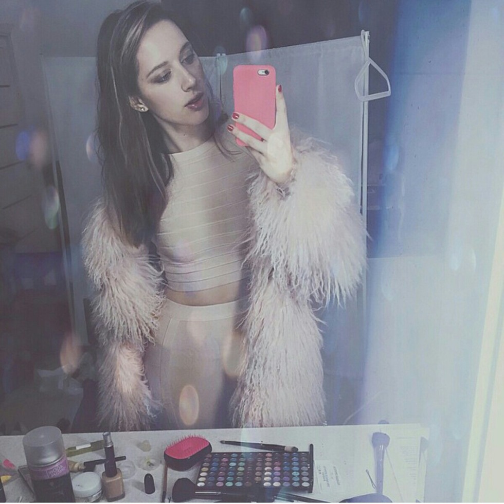 Kate Clapp in a swimsuit